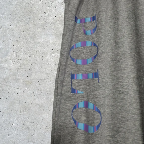 Polo by Ralph Lauren Gray Joggers with Blue And Purple Logo Size XL NWT - Picture 3 of 8